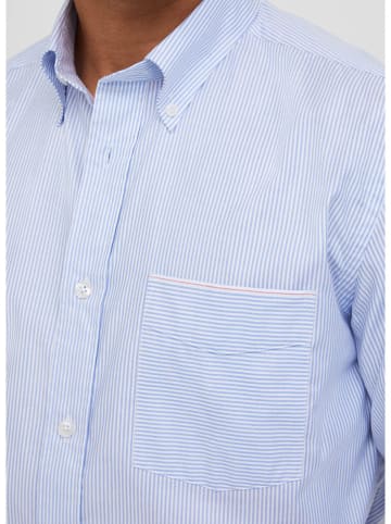 Façonnable Blouse lichtblauw/wit