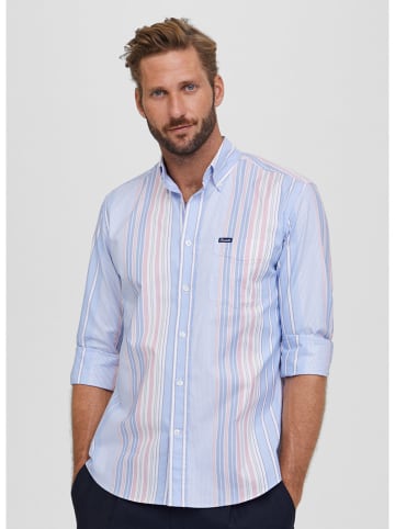 Façonnable Blouse lichtblauw/wit
