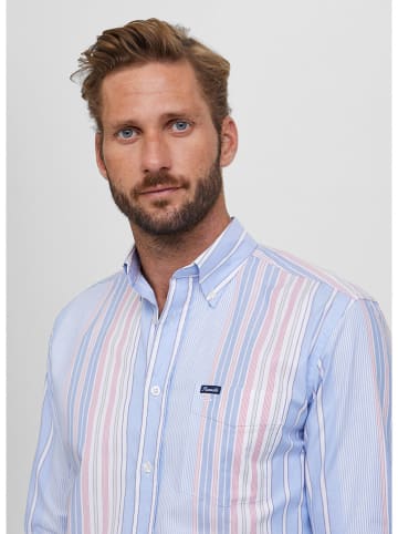Façonnable Blouse lichtblauw/wit