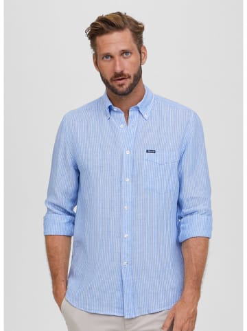 Façonnable Linnen blouse lichtblauw