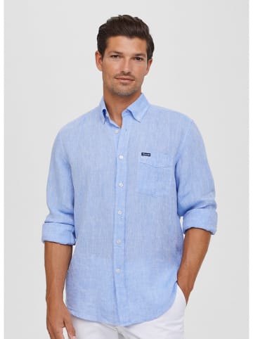 Façonnable Linnen blouse lichtblauw