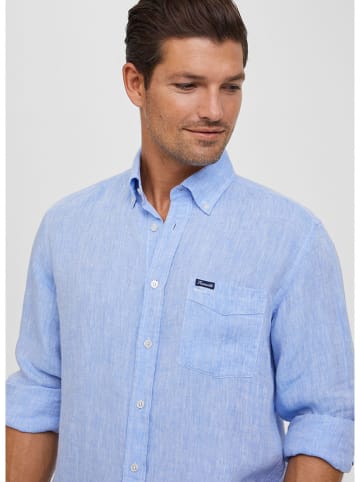Façonnable Linnen blouse lichtblauw