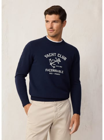 Façonnable Wollen trui donkerblauw
