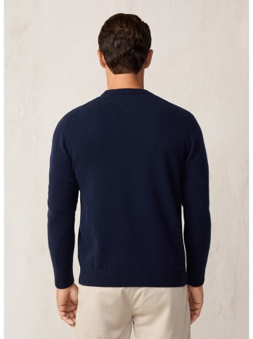 Façonnable Wollen trui donkerblauw