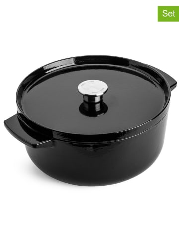 KitchenAid 2tlg. Set: Bräter in Schwarz - 5,2 l