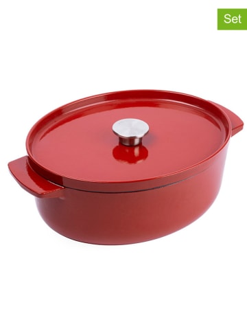 KitchenAid 2tlg. Set: Bräter in Rot - 5,6 l