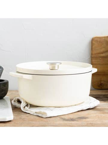 KitchenAid 2tlg. Set: Bräter in Creme - 5,2 l