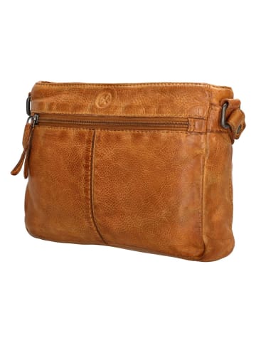 HIDE & STITCHES Leder-Umhängetasche in Hellbraun - (B)23 x (H)16 x (T)4 cm