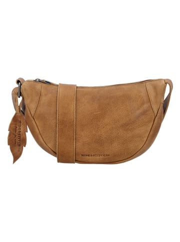 HIDE & STITCHES Leder-Umhängetasche in Hellbraun - (B)29 x (H)18 x (T)10 cm