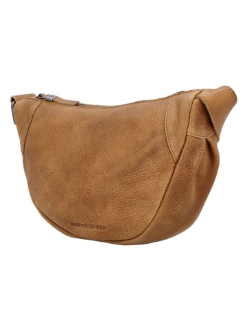 HIDE & STITCHES Leder-Umhängetasche in Hellbraun - (B)29 x (H)18 x (T)10 cm