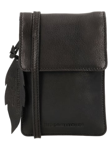 HIDE & STITCHES Leder-Handytasche in Braun - (B)13 x (H)19 x (T)2 cm