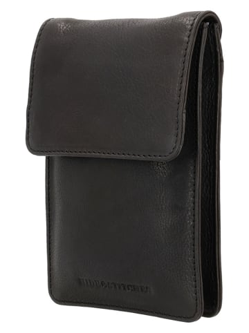 HIDE & STITCHES Leder-Handytasche in Braun - (B)13 x (H)19 x (T)2 cm