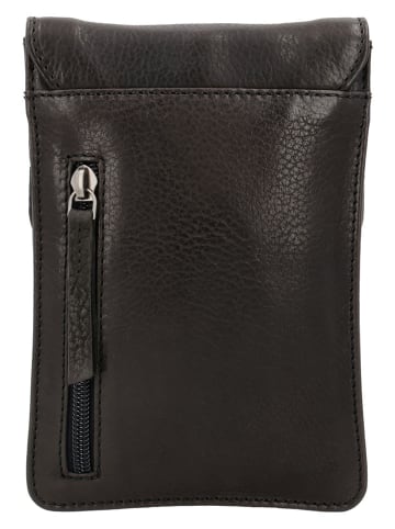 HIDE & STITCHES Leder-Handytasche in Braun - (B)13 x (H)19 x (T)2 cm