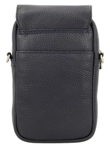 Charm Leder-Handytasche in Anthrazit - (B)12 x (H)22 x (T)6 cm