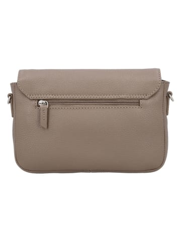 Charm Leder-Umhängetasche in Taupe - (B)23 x (H)16 x (T)5 cm