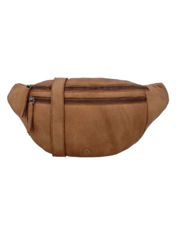 HIDE & STITCHES Leren borstbuidel lichtbruin - (B)36 x (H)17 x (D)6 cm