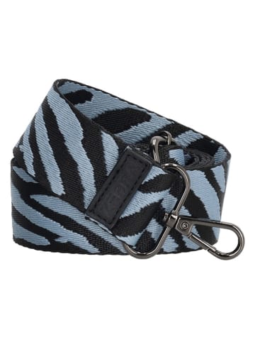 ZEBRA Umhängeriemen in Schwarz/ Hellblau - (L)140 cm