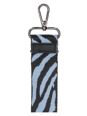 ZEBRA Pasek w kolorze czarno-błękitnym do torebki - dł. 140 cm