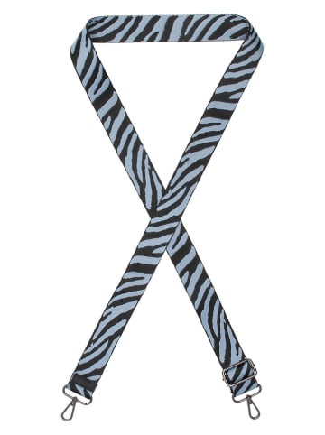ZEBRA Pasek w kolorze czarno-błękitnym do torebki - dł. 140 cm