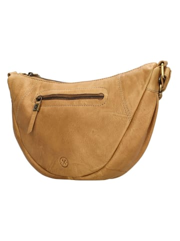HIDE & STITCHES Leder-Umhängetasche in Hellbraun - (B)31 x (H)17 x (T)9 cm