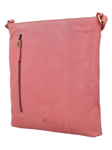 HIDE & STITCHES Leder-Umhängetasche in Rosa - (B)30 x (H)30 x (T)2 cm