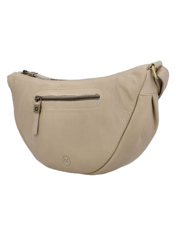 HIDE & STITCHES Leder-Umhängetasche in Beige - (B)31 x (H)17 x (T)9 cm