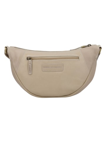 HIDE & STITCHES Leder-Umhängetasche in Beige - (B)31 x (H)17 x (T)9 cm