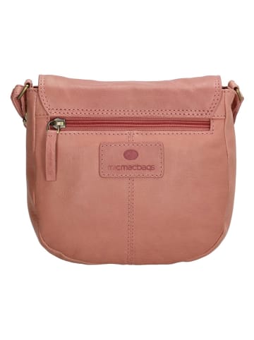 HIDE & STITCHES Leren schoudertas lichtroze - (B)20 x (H)19 x (D)5 cm