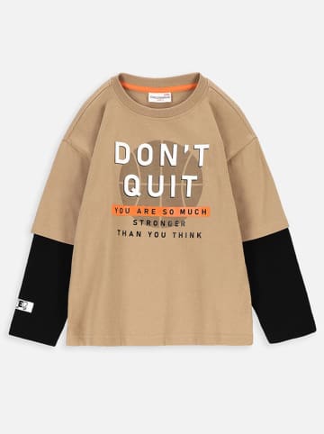 Coccodrillo Longsleeve in Hellbraun/ Schwarz