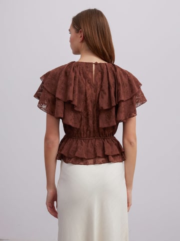 BGN Bluse in in Dunkelbraun