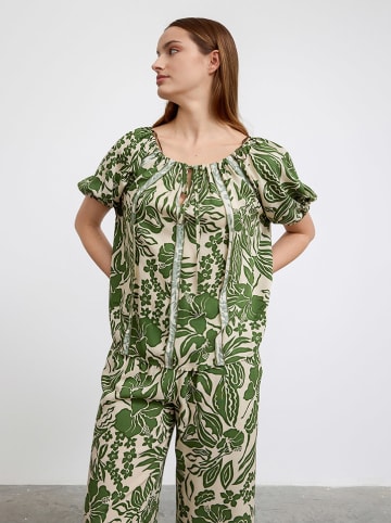 BGN Bluse in Beige/ Grün
