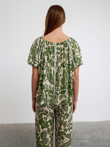 BGN Bluse in Beige/ Grün