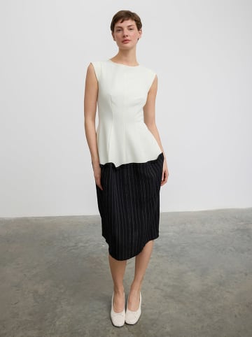 BGN Kleid in Creme/ Schwarz
