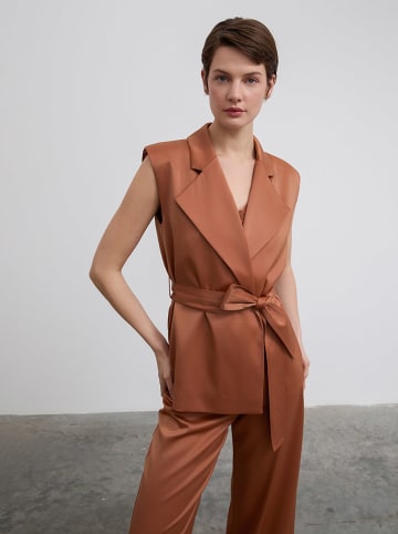 BGN Gilet cognackleurig
