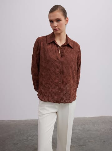 BGN Bluse in Dunkelbraun
