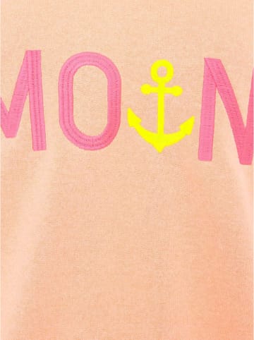 Zwillingsherz Sweatshirt "Moin" in Peach
