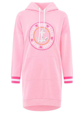 Zwillingsherz Sweatkleid "Zuhause am Strand" in Rosa/ Pink