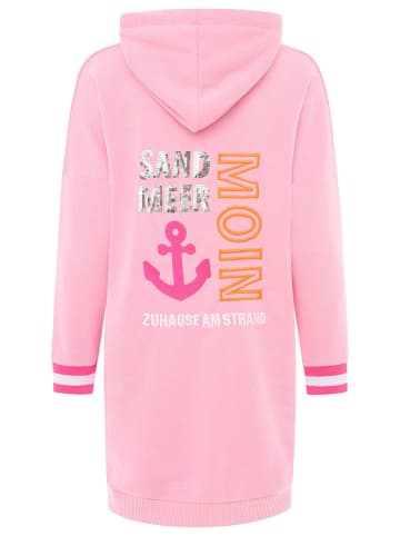 Zwillingsherz Sweatkleid "Zuhause am Strand" in Rosa/ Pink