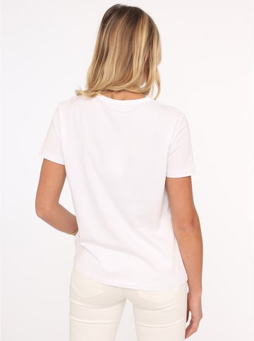 Zwillingsherz Shirt "Logo" in Weiß/ Pink
