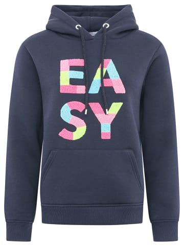 Zwillingsherz Hoodie "EASY" in Dunkelblau