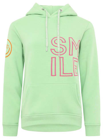 Zwillingsherz Hoodie "Alissa 2.0" in Grün/ Pink