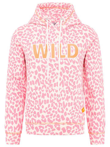 Zwillingsherz Hoodie "Leo Pastell" in Rosa/ Creme