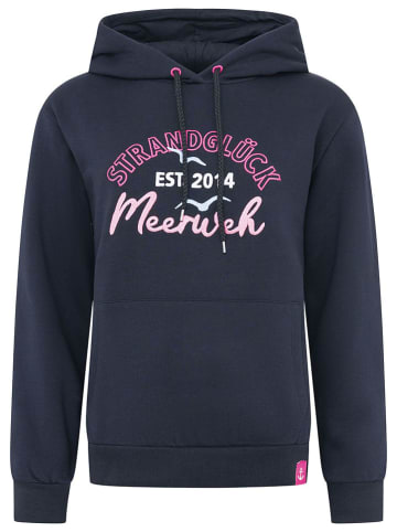 Zwillingsherz Bluza "Meerweh" w kolorze granatowo-różowym