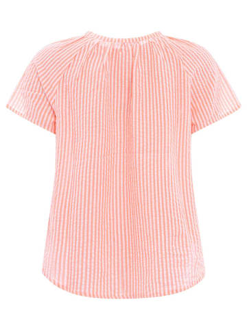 Zwillingsherz Bluse "Neon Streifen" in Orange/ Weiß/ Pink