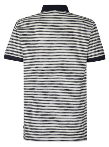 Petrol Poloshirt in Creme/ Dunkelblau