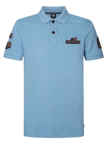 Petrol Poloshirt in Hellblau