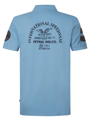 Petrol Poloshirt lichtblauw