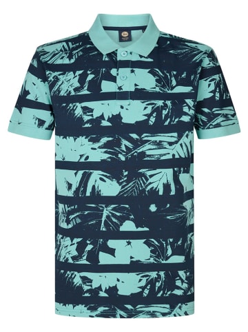 Petrol Poloshirt in Türkis/ Dunkelblau