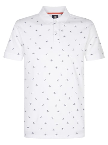 Petrol Poloshirt in Weiß