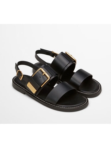 Marc O´Polo Leder-Sandalen in Schwarz